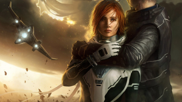Space ship alien portrait armor free wallpaper - medium preview image