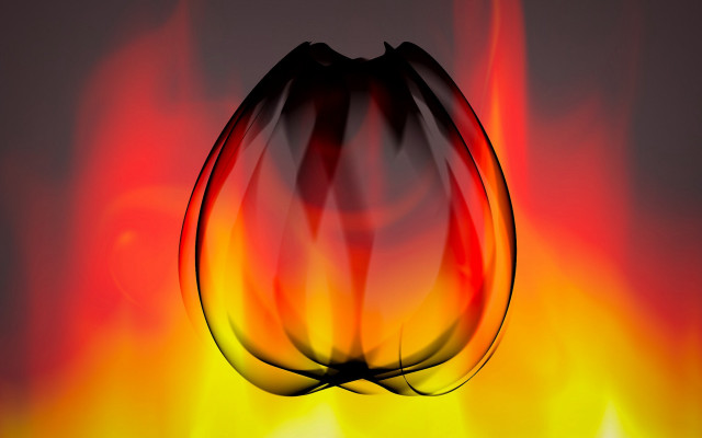 Fire flame raytraced abstract artistically free wallpaper - medium preview image