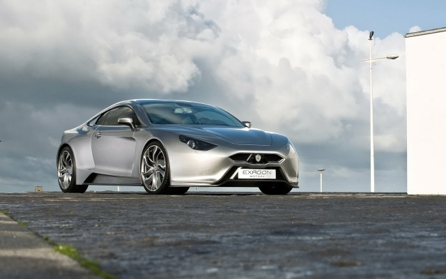 Silver sports car cloudy sky free wallpaper - medium preview image