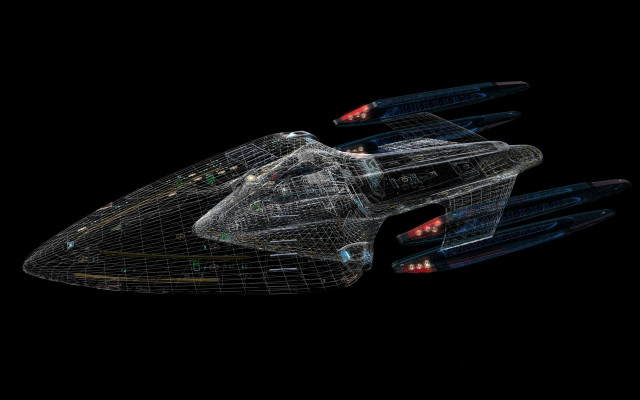 Space ship holography rendering lights free wallpaper - medium preview image