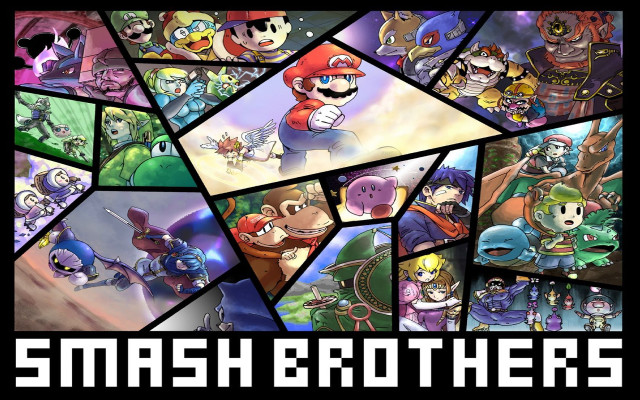 Video game characters collage smash free wallpaper - medium preview image