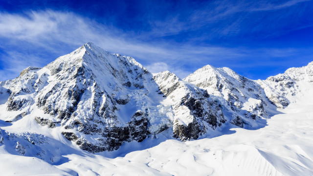 Mountain snow blue sky clouds #4 free wallpaper - medium preview image