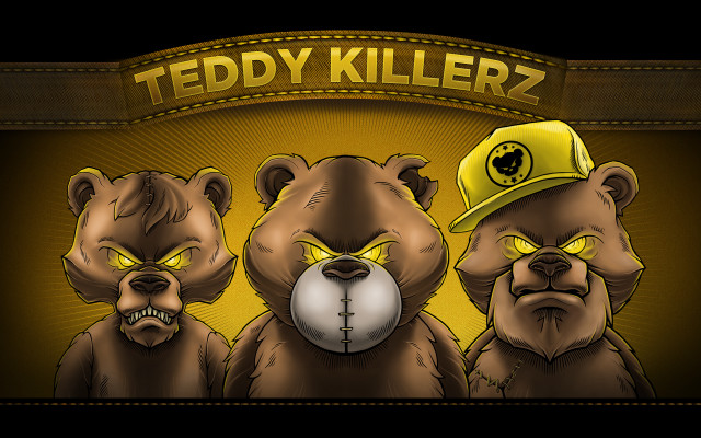 Three bears yellow eyes hats free wallpaper - medium preview image