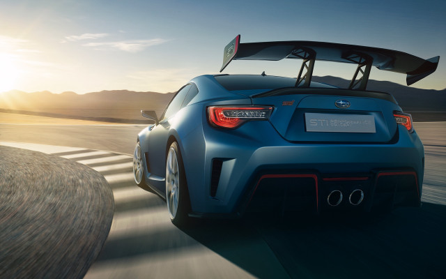 Blue sports car surfboard sunset free wallpaper - medium preview image
