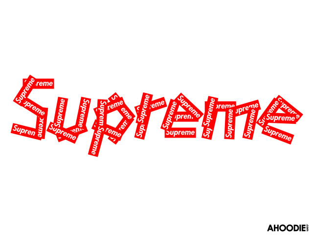 Supreme word cloud red white free wallpaper - medium preview image