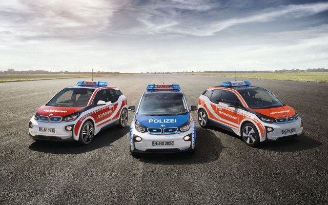 Police cars runway sky clouds free wallpaper - medium preview image