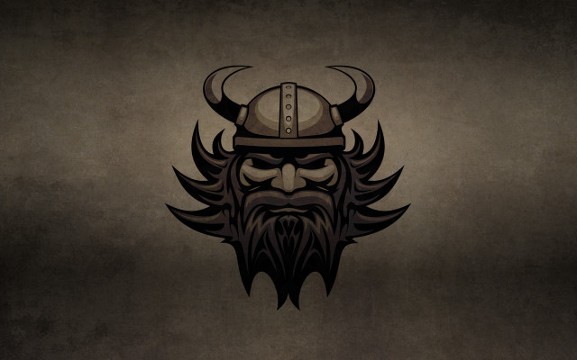 Viking helmet horns gothic greyscale free wallpaper - medium preview image