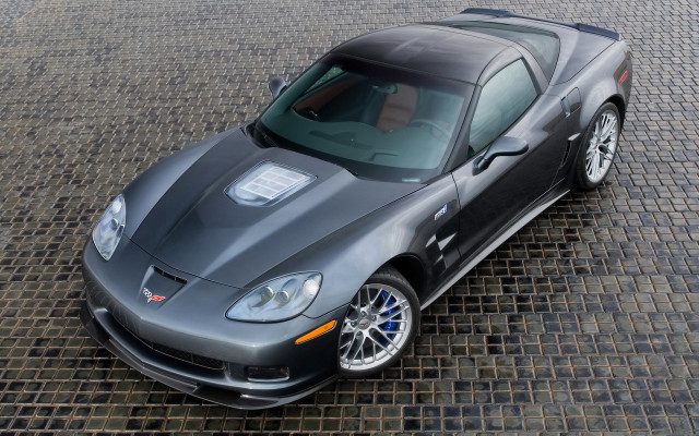 Black sports car brick road #3 free wallpaper - medium preview image