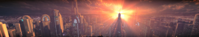 Tall tower city bright lights free wallpaper - medium preview image