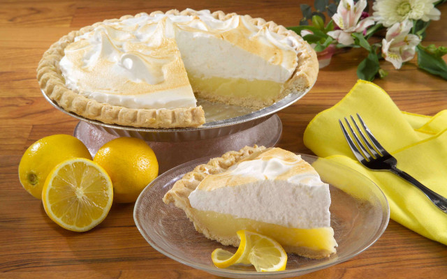 Pie slice lemon fork pastel free wallpaper - medium preview image