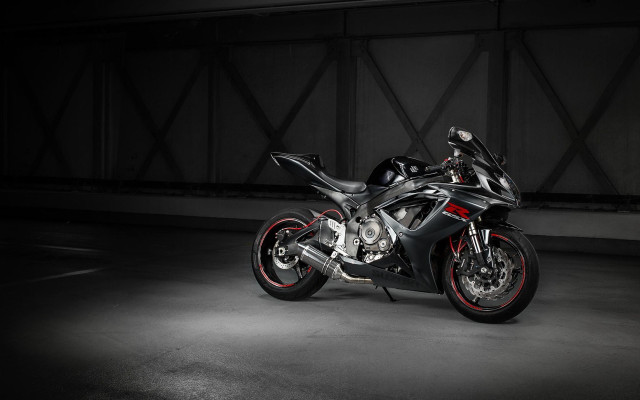Motorcycle parking lot dark background free wallpaper - medium preview image