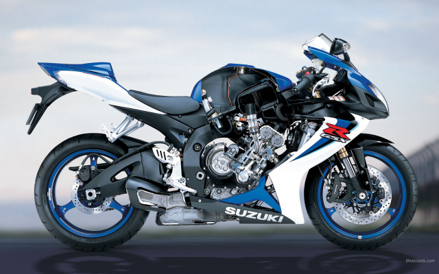Blue white motorcycle road bridge free wallpaper - medium preview image