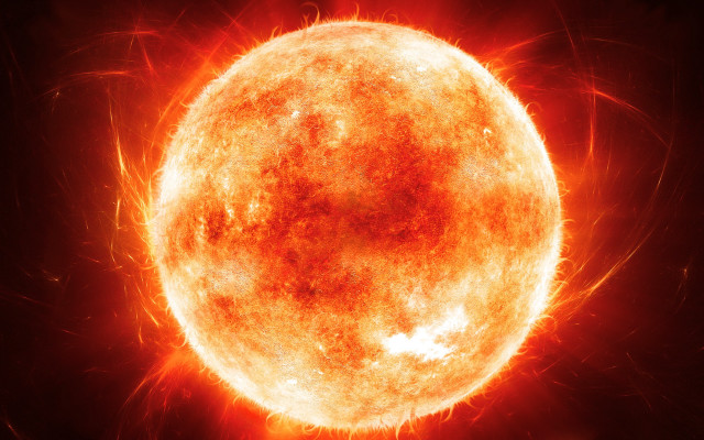 Bright sun black red background free wallpaper - medium preview image