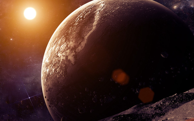 Space planet sun star aurora #2 free wallpaper - medium preview image
