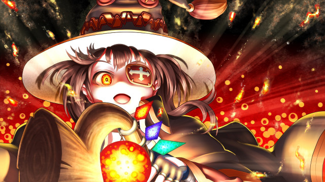 Woman hat heart fireworks explosion free wallpaper - medium preview image