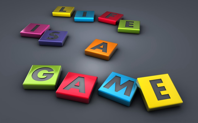 Colorful blocks letter game gray free wallpaper - medium preview image