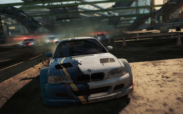 Car bridge building screenshot blurry free wallpaper - medium preview image