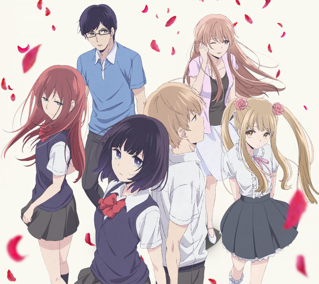 Anime group characters white background free wallpaper - medium preview image