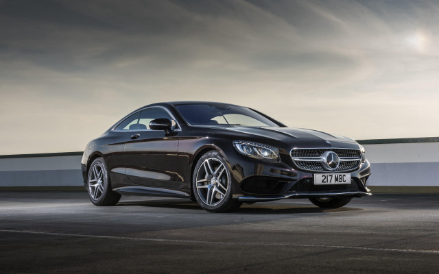 Black mercedes coupe cloudy sky free wallpaper - medium preview image