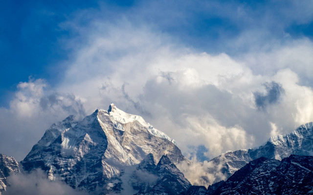 Mountain range clouds plane sky #2 free wallpaper - medium preview image