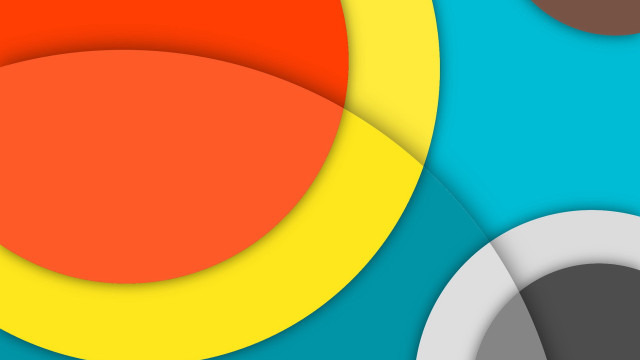 Colorful abstract circles shapes bauhaus free wallpaper - medium preview image