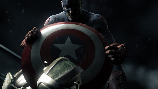 Captain america man holding shield free wallpaper - medium preview image