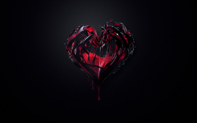 Heart blood dripping gothic dark free wallpaper - medium preview image