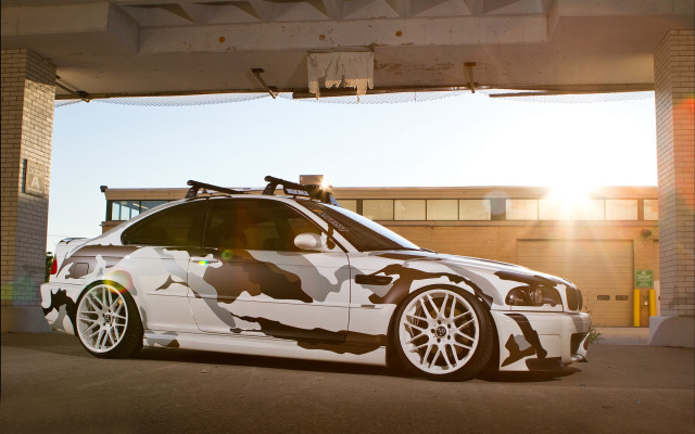 White car camouflage parking lot free wallpaper - medium preview image