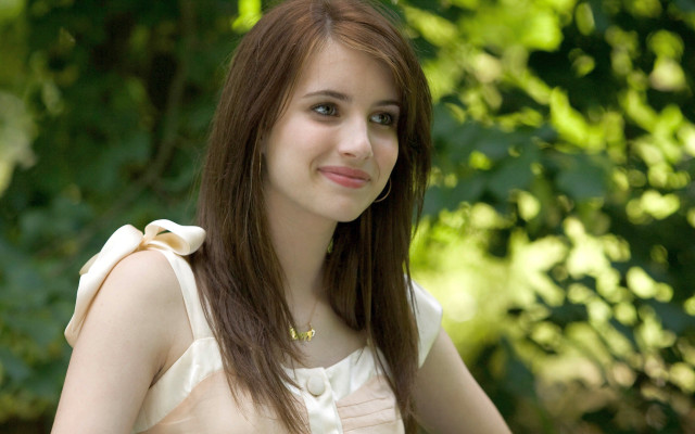 Woman longhair whitedress nature bokeh #2 free wallpaper - medium preview image