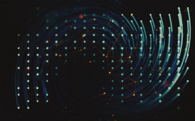 Spiral lines dots dark blue free wallpaper - medium preview image