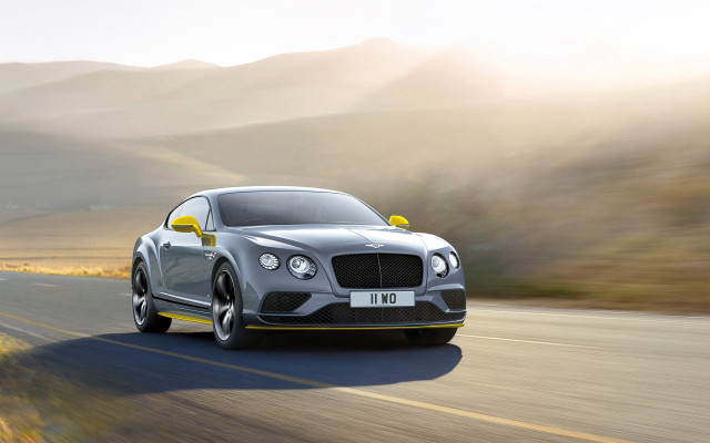 Grey car mountains yellow light free wallpaper - medium preview image