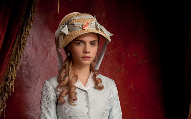 Woman white dress hat braid free wallpaper - medium preview image