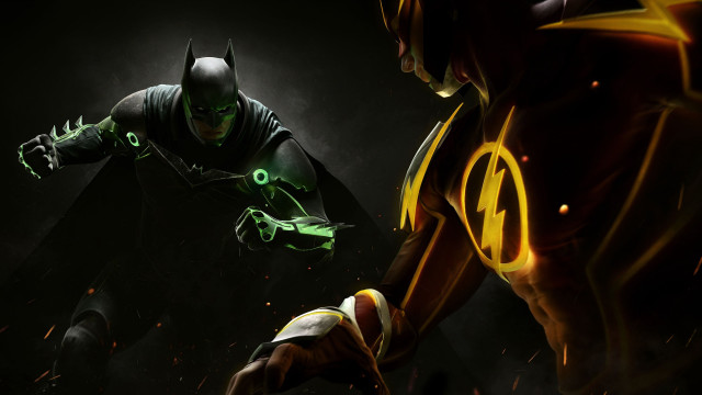 Batman greenlantern fight darkroom glowing free wallpaper - medium preview image