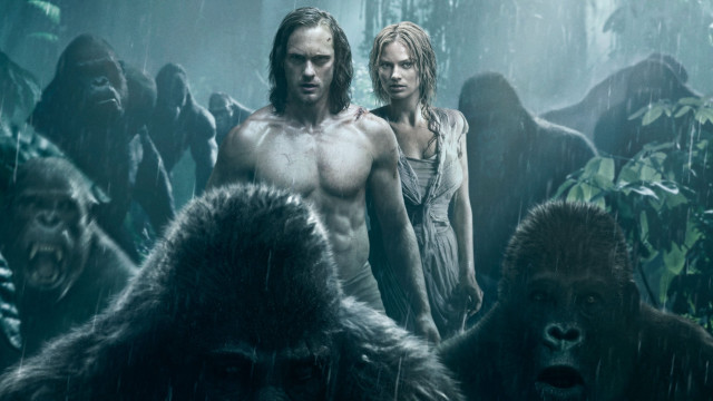 Man woman gorillas jungle background #2 free wallpaper - medium preview image