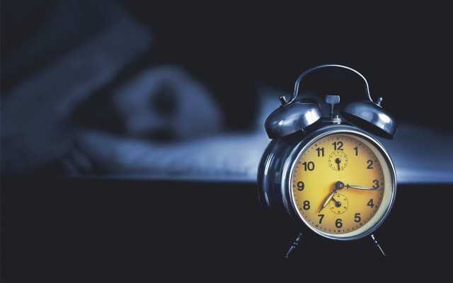 Black alarm clock bed sleeping free wallpaper - medium preview image
