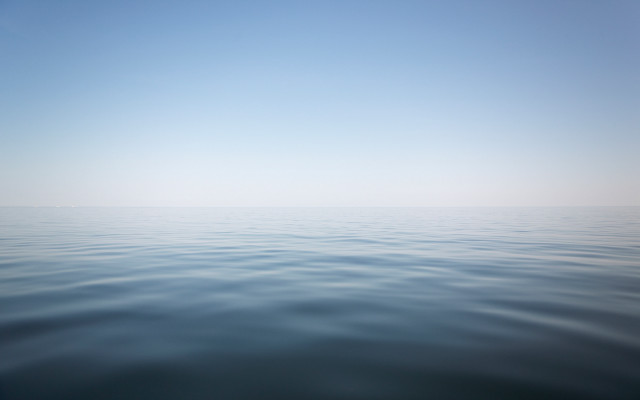 Ocean sky boat beach minimalist free wallpaper - medium preview image