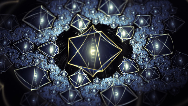 Diamond blue bubbles circular crystal free wallpaper - medium preview image