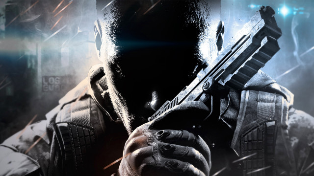 Man gun smoke lightnings black free wallpaper for desktop - medium preview image