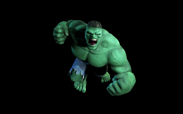 Green muscular male angry openmouth free wallpaper - medium preview image