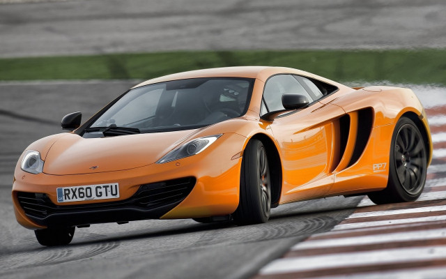 Orange sports car race track #2 free wallpaper - medium preview image