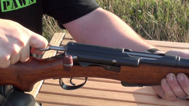 Man holding gun bench woods free wallpaper - medium preview image
