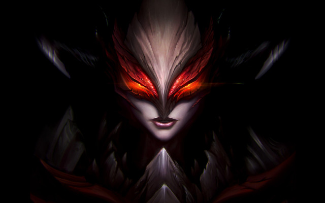 Demonic woman red eyes wings free wallpaper - medium preview image