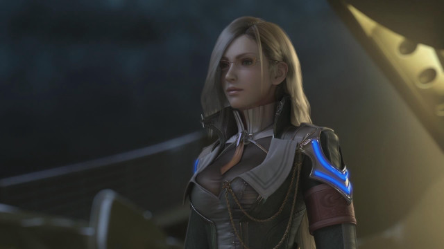 Futuristic woman building light sword free wallpaper - medium preview image