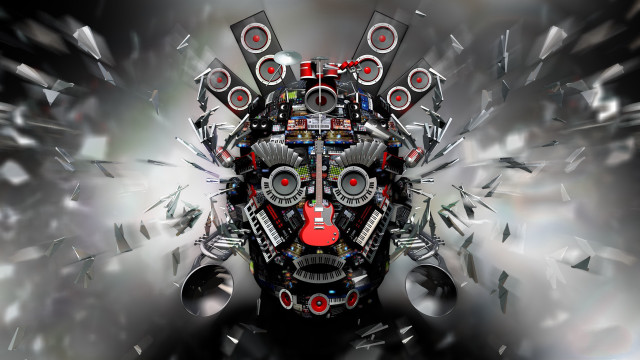 Speaker funk art android jones free wallpaper - medium preview image