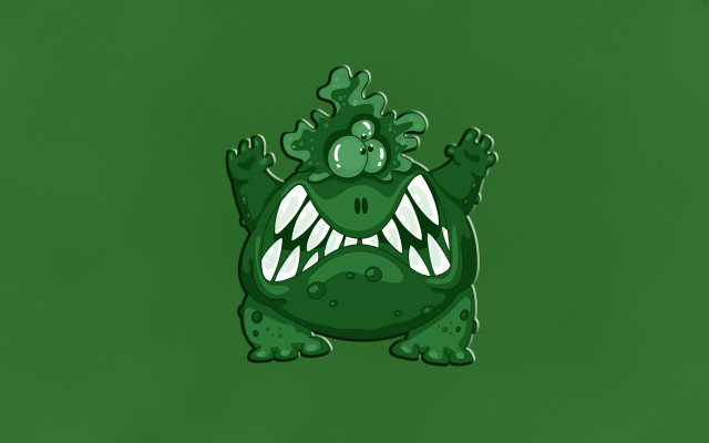 Green monster big mouth bigrin free wallpaper - medium preview image