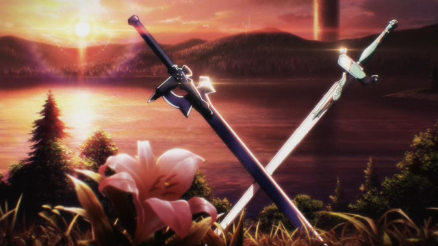 Sword sunset lake background image free wallpaper - medium preview image