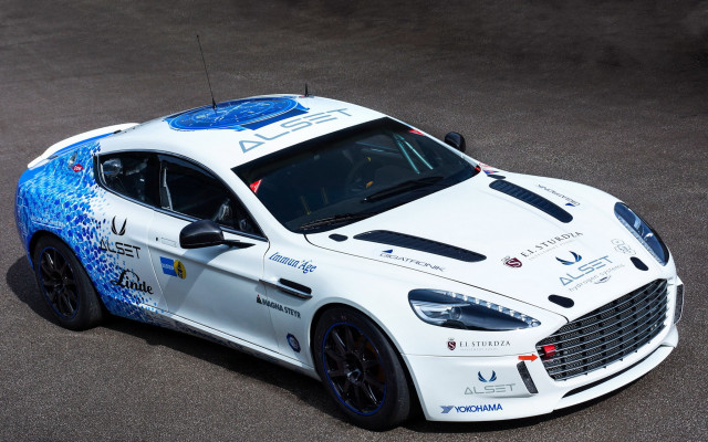 White car blue hood up free wallpaper - medium preview image