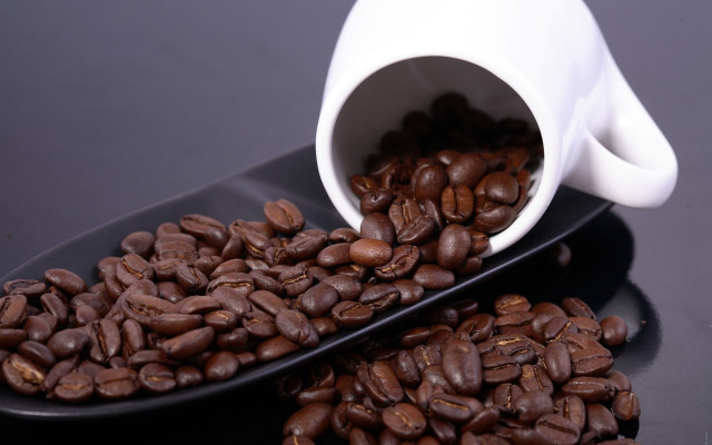 Coffee cup spoon beans black free wallpaper - medium preview image