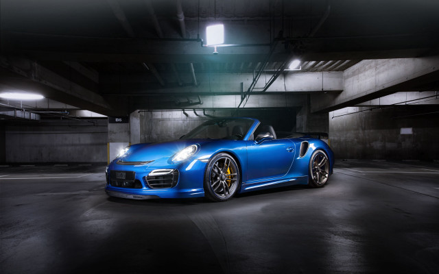 Blue porsche sports car parking free wallpaper - medium preview image