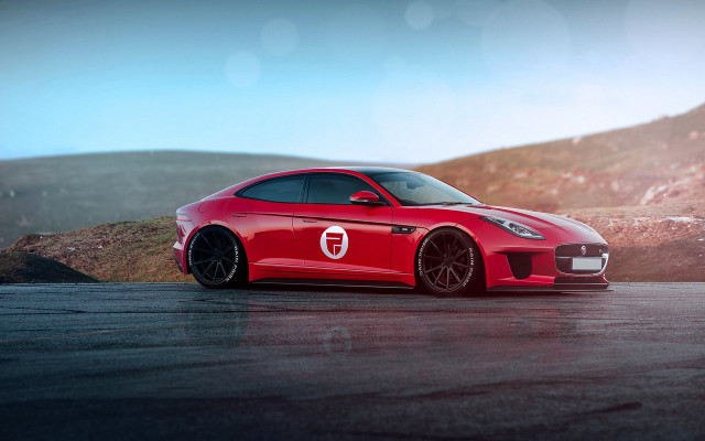 Red sports car mountain road #13 free wallpaper - medium preview image